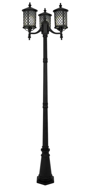 Czarna wysoka lampa stojąca do ogrodu - A448-Kimos