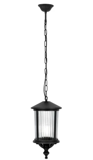 Czarna zewnętrzna lampa wisząca na taras - A450-Akromi