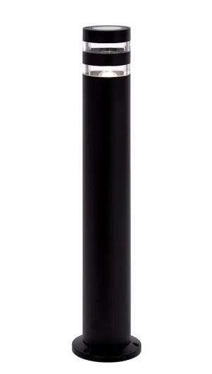 Czarna nowoczesna lampa słupek ogrodowy - A457-Erlina