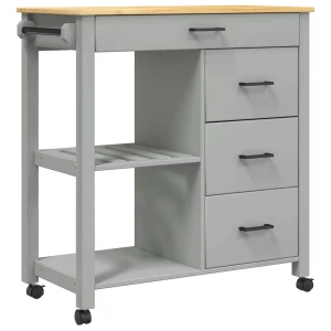 Szara mobilna szafka kuchenna z szufladami - Vienne 4X