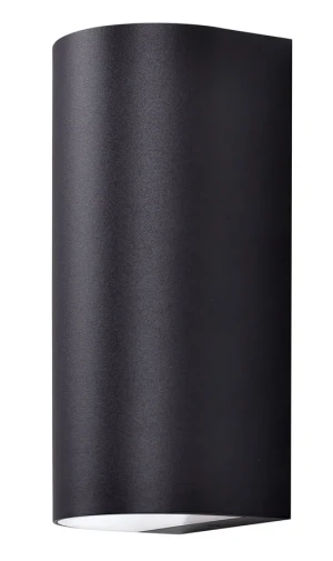 Czarny elewacyjny kinkiet ogrodowy tuba - A462-Hita