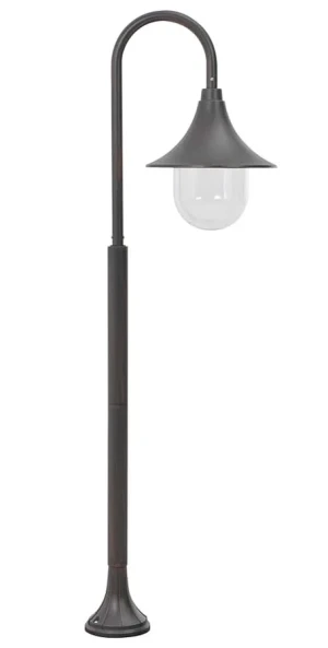 Brązowa niska lampa zewnętrzna stojąca - A464-Agita