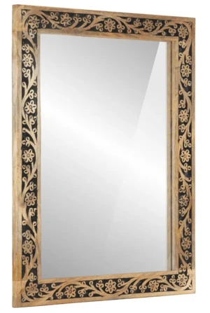 Prostokątne wiszące lustro w rustykalnym stylu - Golder