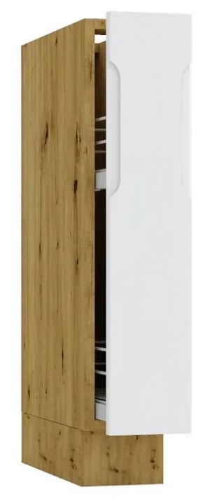 Szafka cargo 15 cm dąb artisan + szary- Orfa 3X