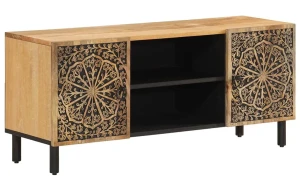 Drewniana szafka RTV na metalowych nóżkach - Dikon 3X