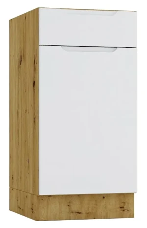 Szafka dolna z szufladą 40 cm dąb artisan + szary - Orfa 5X