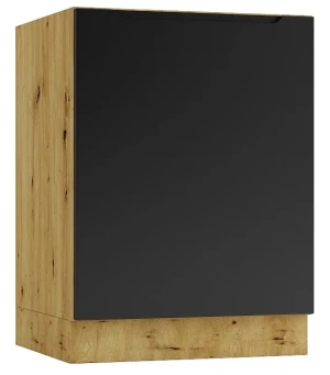 Szafka kuchenna na płytę grzewczą dąb artisan + czarny - Orfa 6X