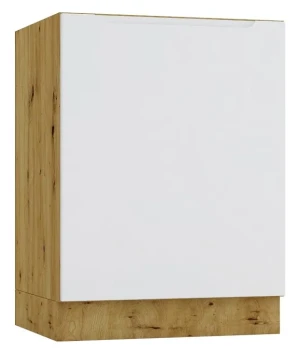 Dolna szafka kuchenna 60 cm dąb artisan + szary - Orfa 8X