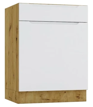 Szafka dolna z szufladą 60 cm dąb artisan + szary - Orfa 9X