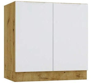 Szafka dolna kuchenna 80 cm dąb artisan + szary - Orfa 11X