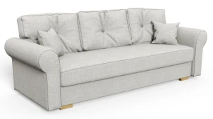 Jasnoszara kanapa z funkcją spania - Orit 3X