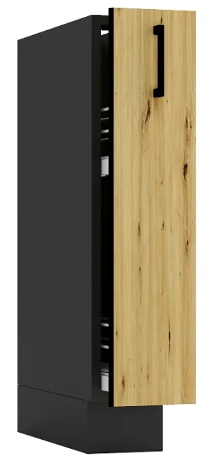 Szafka cargo 15 cm grafit + dąb artisan - Coleo 3X