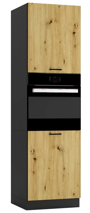 Słupek do zabudowy piekarnika grafit + dąb artisan - Coleo 7X