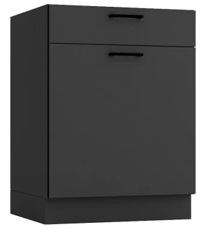 Szafka kuchenna z szufladą 60 cm grafit - Coleo 9X