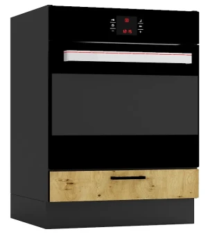 Szafka na piekarnik grafit + dąb artisan - Coleo 13X