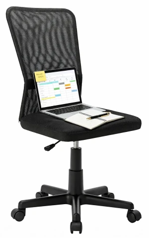 Czarne obrotowe krzesło biurowe - Rana 6X