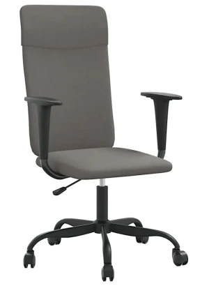 Ciemnoszare krzesło biurowe z regulowaną wysokością - Remes 3X