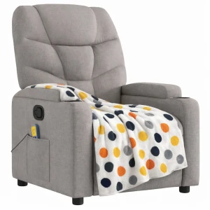 Rozkładany fotel masujący taupe - Tolen 3X