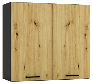 Szafka kuchenna wisząca 80 cm grafit + dąb artisan - Coleo 23X