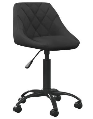 Czarny tapicerowany fotel obrotowy - Logido