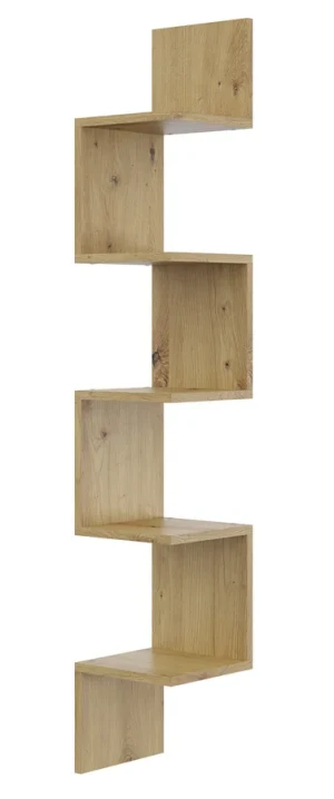 Narożna półka ścienna w kolorze dąb artisan - Flora 4X