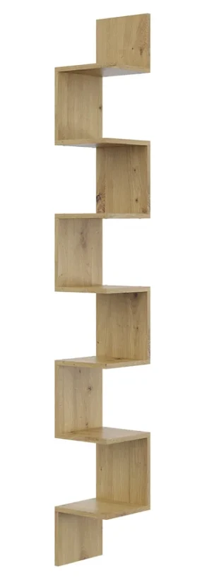 Narożna półka ścienna w kolorze dąb artisan - Flora 5X