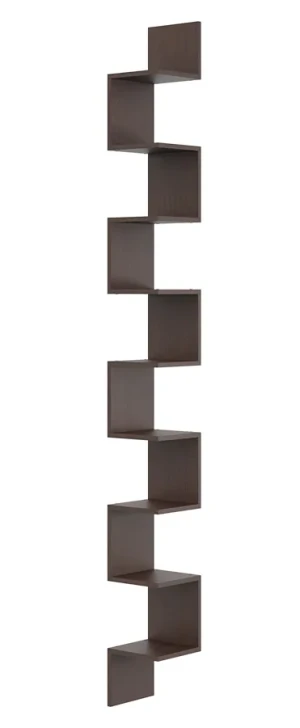Narożna półka ścienna w kolorze wenge - Flora 6X