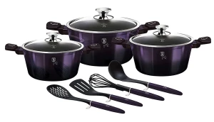 Zestaw aluminiowych garnków z tytanową powłoką - Sintrel 5X