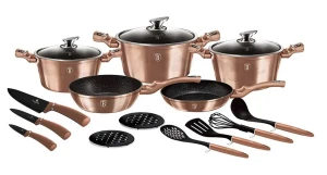 Zestaw aluminiowych garnków z granitową powłoką - Mohito 6X