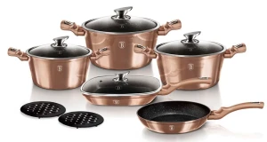 Komplet złotych garnków i patelni - Mohito 9X