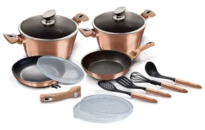 Komplet złotych garnków 13 elementów - Mohito 11X