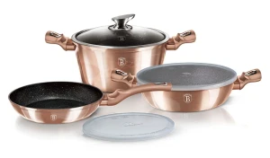 Aluminiowe garnki z patelnią i akcesoriami - Mohito 12X