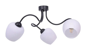 Czarno-biały klasyczny potrójny żyrandol - A566-Bira