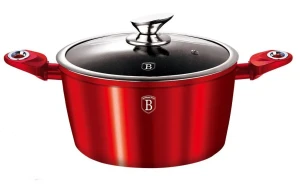 Czerwony garnek z granitową powłoką - Aero 7X