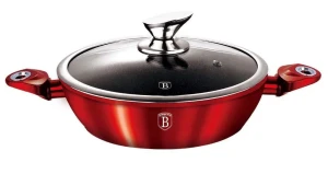 Aluminiowy czerwony garnek z powłoką granitową - Aero 8X