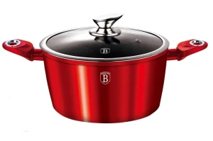 Czerwony garnek z powłoką granitową na indukcję - Aero 9X