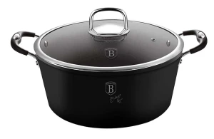 Aluminiowy czarny garnek z granitową powłoką - Semot 25X