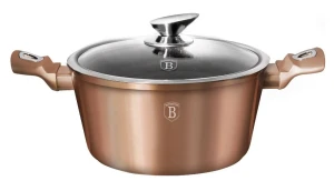 Złoty garnek ze szklaną pokrywą 4,5L - Midea 8X