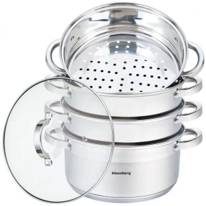 5 elementowy komplet garnków na parę 24cm - Lenton 3X