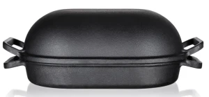 Podłużna żeliwna brytfanna 3 + 4L - Daxer 5X