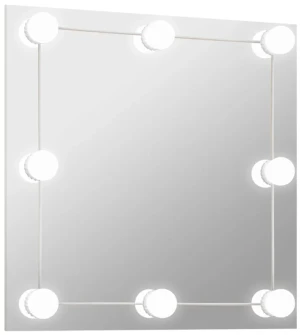 Kwadratowe ścienne lustro z oświetleniem LED 60x60 cm - Dadi 6X