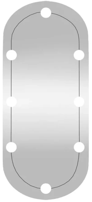 Ścienne lustro owalne z żarówkami LED 45x100 - Drimix 8X
