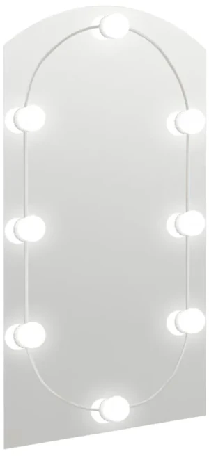 Półkoliste lustro z oświetleniem LED 90x45 cm - Matel 4X