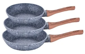 3 patelnie z powłoką granitową - Kazna 6X