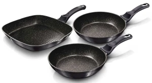 Zestaw patelni z powłoką granitową 3 sztuki - Kazna 11X