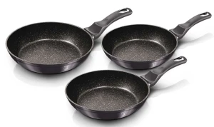 Komplet 3 patelni granitowych na każdy typ kuchenki - Kazna 12X