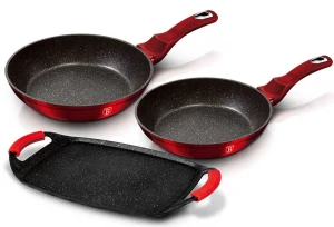 3 aluminiowe patelnie z powłoką granitową - Hesperia 7X