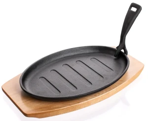 Owalna patelnia żeliwna z deską - Valis 11X