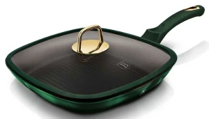 Zielona elegancka patelnia grillowa - Geos 3X