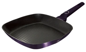 Fioletowa aluminiowa patelnia grillowa - Geos 8X